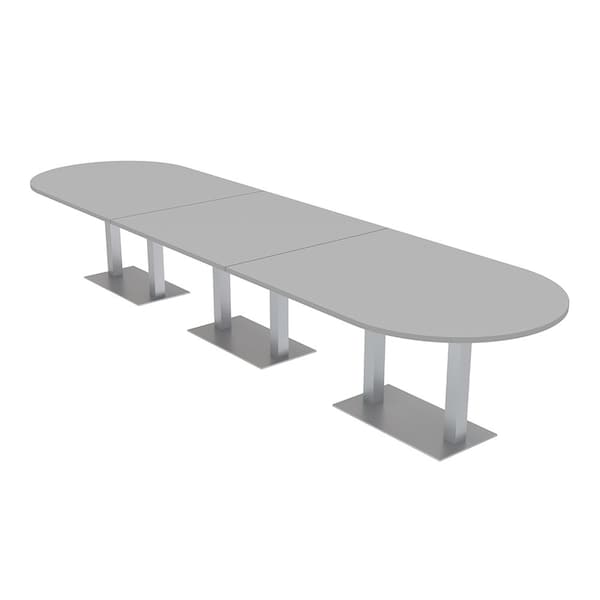 45 in W, 165.75 in L, 29 in H, Engineered Wood Top, Grey